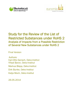 Final Report - RoHS Exemptions