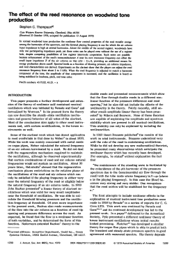 The Effect of the Reed Resonance on Woodwind Tone