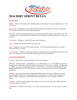 2016 dirt sprint rules