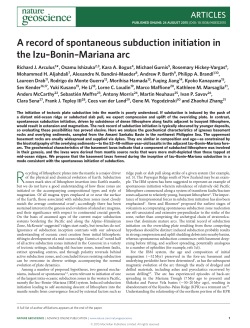 A record of spontaneous subduction initiation in the Izu&ndash;Bonin