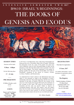 THE BOOKS OF GENESIS AND EXODUS