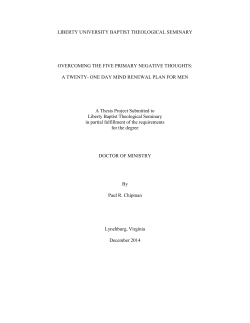 overcoming the five primary negative thoughts: a twenty
