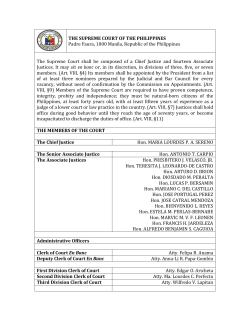 Brief Overview of the SC - Supreme Court of the Philippines