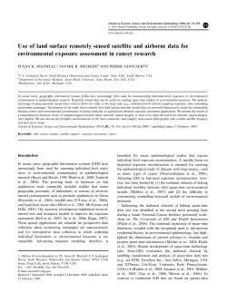 Use of land surface remotely sensed satellite and