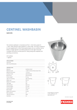 CENTINEL WASHBASIN - Commercial Washrooms