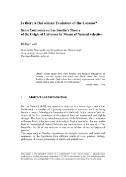 Is there a Darwinian Evolution of the Cosmos?