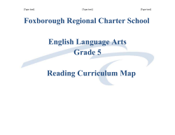 Gr. 5 Reading - Foxborough Regional Charter School