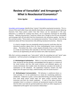 Review of Varoufakis` and Arnsperger`s What Is Neoclassical