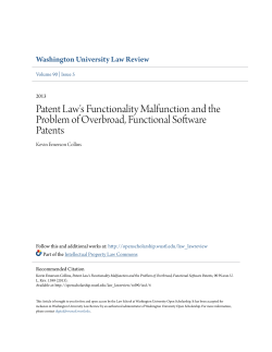 Patent Law`s Functionality Malfunction and the Problem of