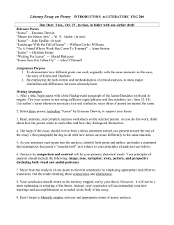 Literary Essay on Poetry INTRODUCTIONааto LITERATUREааENG