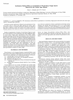 Sterilization Method Effects on Germination of Wood