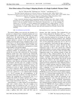 First Observation of Two-Stage Collapsing Kinetics of a Single