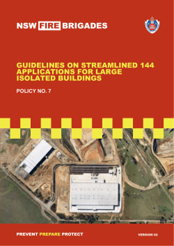 Guidelines on streamlined 144 applications for large isolated buildings