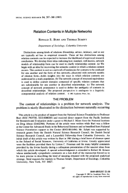 Relation Contents in Multiple Networks