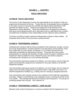 Chapter 1 - Los Angeles County Sheriff`s Department