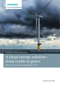 A clean energy solution &ndash; from cradle to grave