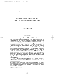 American Missionaries in Korea and U.S.