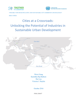 Cities at Crossroads: Unlocking the Potential of Industries in
