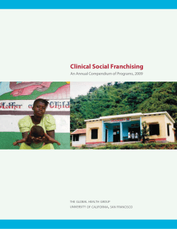 Clinical Social Franchising - UCSF Global Health Sciences