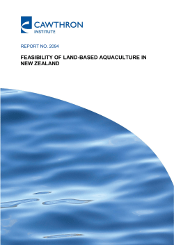 Feasibility of land-based aquaculture in New