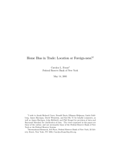 Home Bias in Trade: Location or Foreign-ness?1