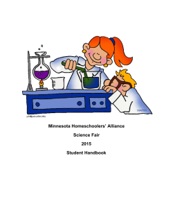 Science Fair Handbook - Minnesota Homeschoolers` Alliance