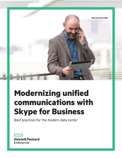 Modernizing unified communications with Skype for