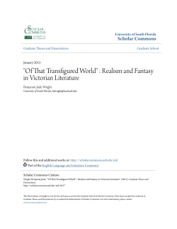 "Of That Transfigured World" : Realism and Fantasy in Victorian