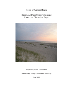 Town of Wasaga Beach Beach and Dune Conservation and