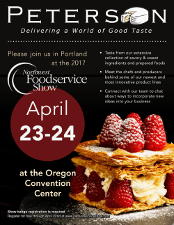 March, 2017 - Peterson Cheese.