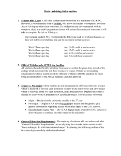Basic Advising Information