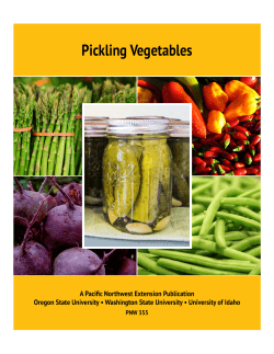 Pickling Vegetables - Oregon State University Extension Service