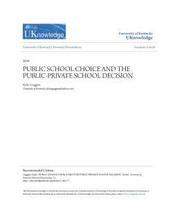 public school choice and the public-private school