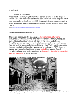Kristallnacht 1. What is Kristallnacht?