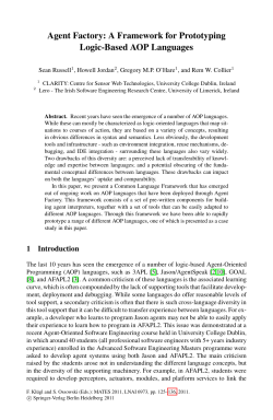 Agent Factory: A Framework for Prototyping Logic