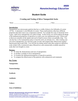 Student Guide - National Nanotechnology Infrastructure Network