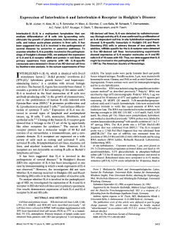 Expression of Interleukin-6 and Interleukin-6
