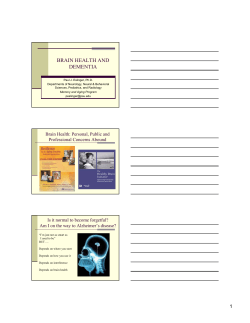 brain health and dementia - Penn State Hershey Medical Center