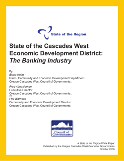 The Banking Industry - Oregon Cascades West Council of