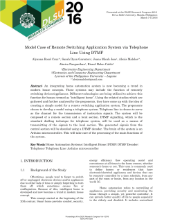 Model Case of Remote Switching Application System via Telephone