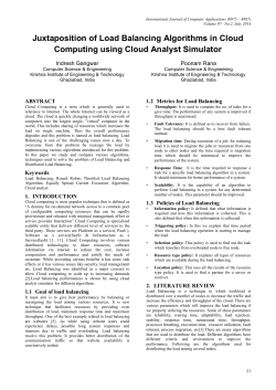 Juxtaposition of Load Balancing Algorithms in Cloud Computing