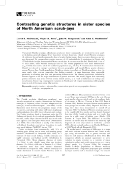 Contrasting genetic structures in sister species of North American