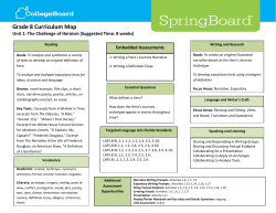 Grade 8 Curriculum Map