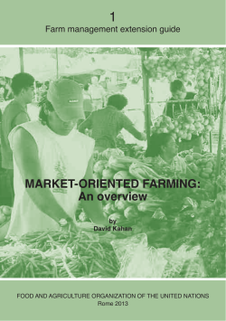 Market oriented farming: an overview