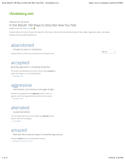 In the Mood? 100 Ways to Describe How You Feel