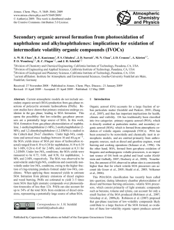 Secondary organic aerosol formation from photooxidation of