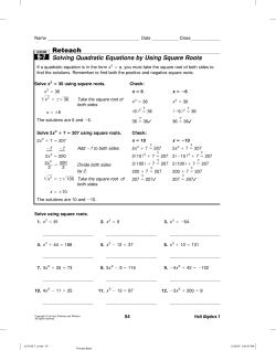 Reteach 9-7 - dsapresents.o