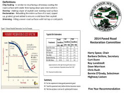 2014 Paved Road Restoration Committee