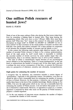 One million Polish rescuers of hunted Jews?