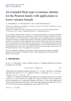 An extended Stein-type covariance identity for the Pearson family